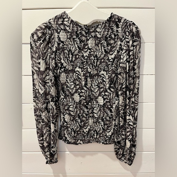 Smocked Print Blouse - Part Two (Size 34 / XS) - Picture 9 of 10